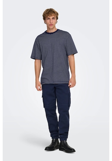 Only & Sons Erkek T Shirt 22036384 Lacivert Lacivert