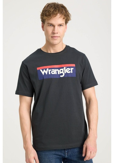 Wrangler Lightweight Ss 3color Log Siyah Erkek Kısa Kol T-shirt 000000000101982805