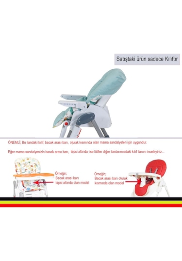 HOLMER Leke Tutmaz Organik Mama Sandalyesi Minderi & Kılıfı Max-M