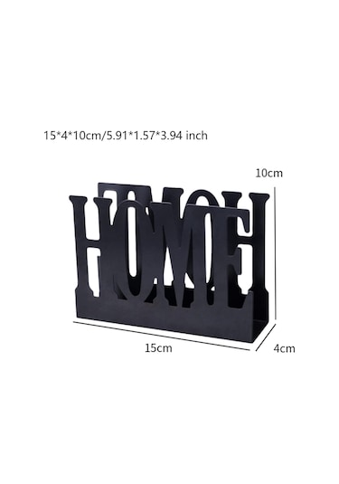 Homyl Yemek Masası Dekoru Için Dikey Peçete Tutucu, Ev Siyah