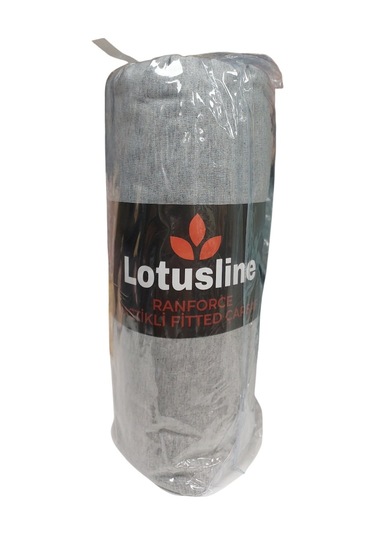 Lotusline Ranforce Fitted Battal Çift Kişilik Çarşaf Seti-gri Gri