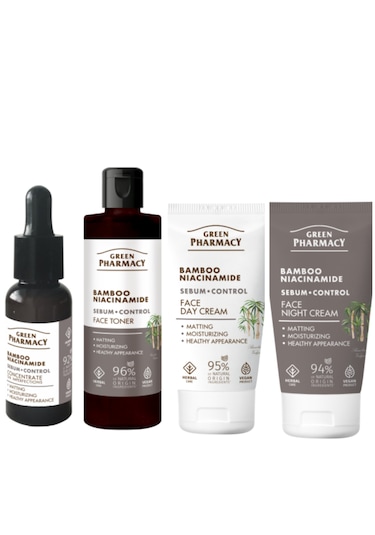 Sebum-kontrol Bambu Ve Niacinamid 4 Lü Cilt Bakım Seti