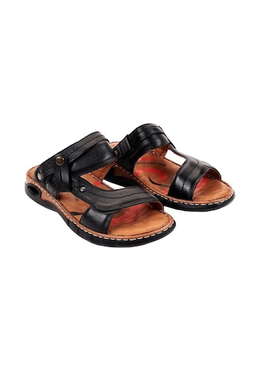Forelli Ural-G 40507 Siyah Erkek Günlük Sandalet Siyah
