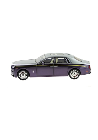Die-cast Model 1:20 Ölçek Süper Lüx Araba Metal Işıklı 26cm Mor