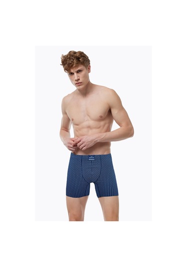 Malabadi Erkek Desenli 6 Lı Pamuk Elastan Uzun Boxer 073 DESENLİ