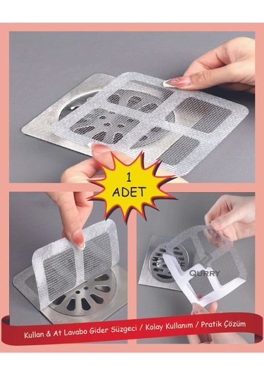 1 Adet, Kullanat 9x9cm Banyo Duş Gider Süzgeci, Saç Toplayıcı, Tüy Toplayıcı, Gider Kapağı