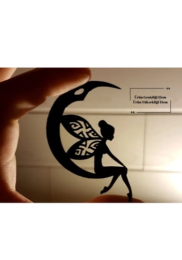 Peri Duvar Süsü Siyah