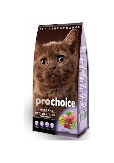 Prochoice Pro 38 Kitten Kuzu Etli Yavru Kedi Maması 15 KG