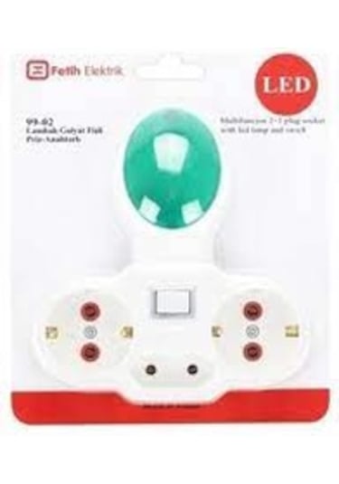 Fetih 3'lü Priz Ledli Gece Lambası Yeşil