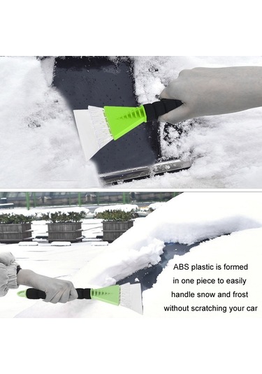 Sones Araç Buz Çözücü Süpürme Fırçalı Kürek Kırmızı