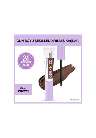 Maybelline New York Super Lock Brow Glue Kaş Sabitleyici Maskara Deep Brown