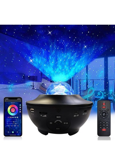 Ximistore9 Evren Projeksiyonlu Bluetooth Şarjlı Yıldız Işığı - Romantik Atmosfer Aydınlatma