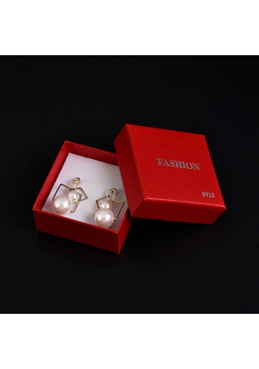 Springsun Siyah Kağıt Mücevher Kutusu - 7.5x7.5x3.5 Cm, İç Sponge İle Mücevheri Korumak, Hediye Paketi Siyah