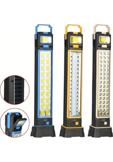 Xuweiwei 1 Haki Çok Fonksiyonlu Şarj Edilebilir 6 Modlu Güneş Enerjili Taşınabilir Ev Kamp Çadırı Acil Durum Çalışma Lambası El Feneri