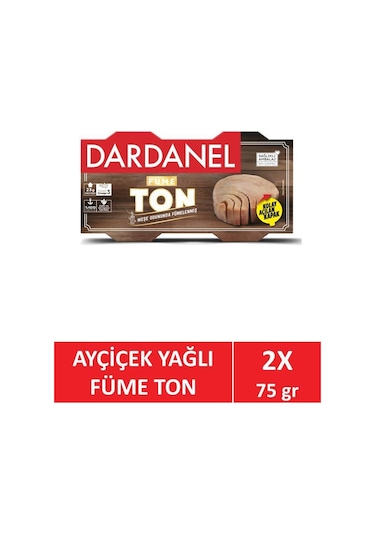 Dardanel Ayçiçek Yağlı Füme Ton 2 X 75 Gr