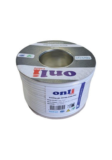 Onli RG6U6 112Tel Beyaz Anten Kablosu 100 M