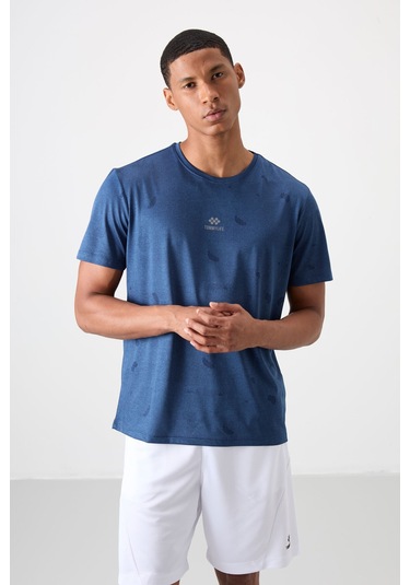 Tommy Life Parlament Polyester Jakarlı İnce Esnek Standart Fit Erkek T-shirt - 88397 001