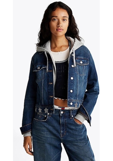Tommy Jeans Kadın Mavi Ceket Mavi