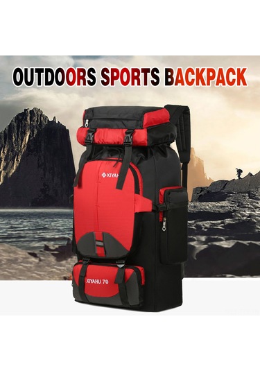 Dianziye Büyük Kapasiteli 70 Litre Outdoor Sırt Çantası - Gece Görünürlük Şeritli, Hiking Ve Kampçılık İçin Çok Renkli