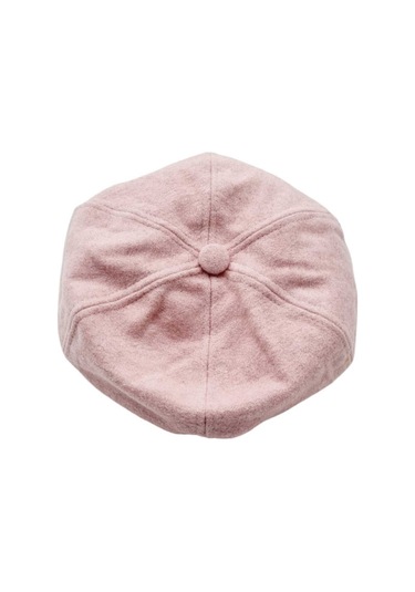 Uniquetrenders Kadın Arkadan Lastikli Kışlık Baretta Şapka Pudra