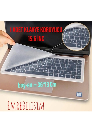 Şeffaf Silikon Notebook Laptop Bilgisayar Klavye Koruyucu Antitoz