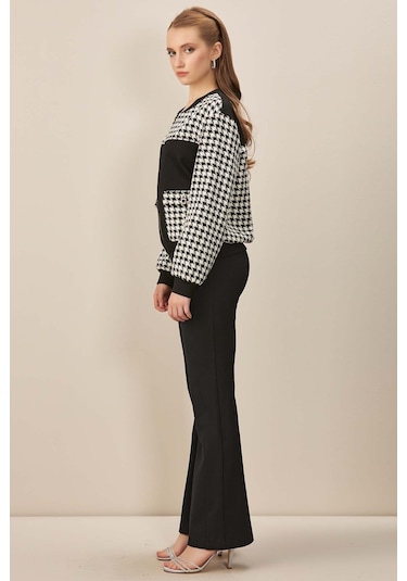 Düşük Kol Siyah Tüvit Mont Siyah