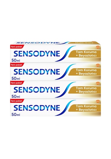 Sensodyne Tam Koruma + Beyazlatıcı Diş Macunu 4 x 50 ML