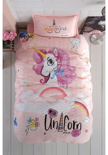 Clasy %100 Pamuk Tek Kişilik Dört Mevsim Seti Pink Dreams V1 Pemb