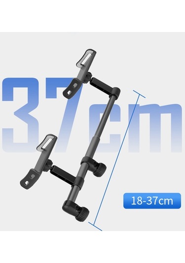 Cbtx Chz09 Çift Klipsli Araba Kafalık Montaj Telefon Tutucu 360 Derece Dönen Teleskopik Araba Koltuğu Tablet Standı Beşik Siyah
