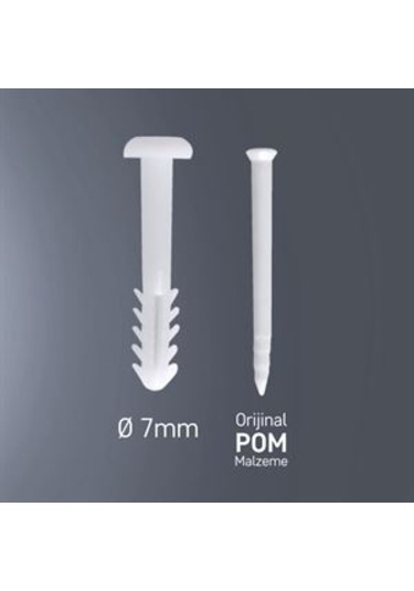 Çivili Korniş Dübeli 7 Mm 500 Adet
