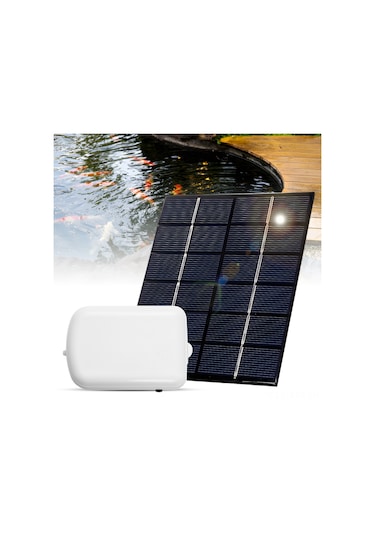 Ximistore9 Şarj Edilebilir Güneş Enerjili Akvaryum Oksijen Pompası, 1.6l/dk Hava Akışı, Ip67 Su Geçirmez, Taşınabilir Balık Yetiştirme Pompası