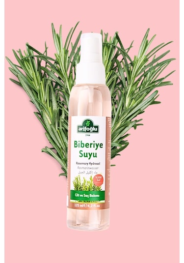 Biberiye Suyu 125ml X 2 Adet - Rosemary Hydrosol - Biberiye Hidrosölü