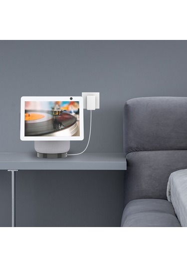 Kangvka Echo Show 10 Hoparlör İçin Delmezsiz Sabitleme Aparatı - Abs Malzeme Siyah Renkli Tutucu