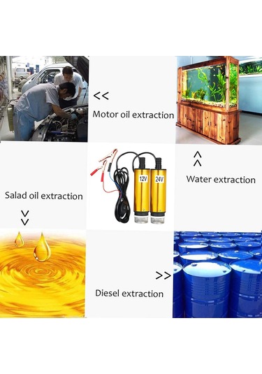 Dc 12 V / 24 V Dalgıç Pompa Pompalama İçin Dizel Yağ Su 51mm Su