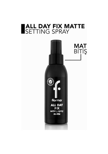 Flormar Mat Bitişli Makyaj Sabitleyici Sprey - All Day Fix Setting Spray 125 ML- 000 - 8682536023092