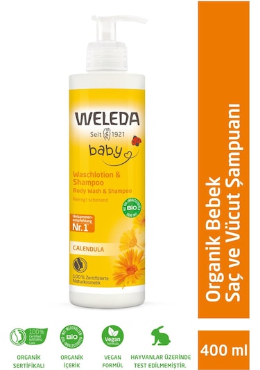 Weleda Calendula Özlü Organik Saç Ve Vücut Şampuanı 400 ML