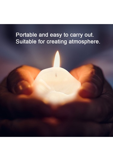 Geeksen Yk5015 Led Mum Işığı - Ateşsiz, Ev/parti/doğum Günü Atmosferi, Tek Tuş Kontrol, Beyaz, Tekli Paket