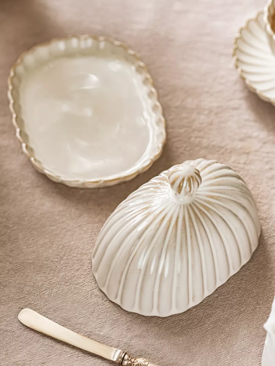 Roomi Kapaklı Seramik Tereyağı Kabı 182652722 Sütlü