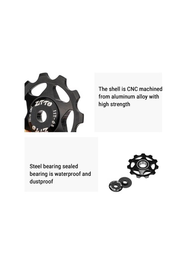 Fosenze Alüminyum Ve Çelik Bisiklet Arka Vites Geri Tekerleği, Pürüzsüz Peryot, 11t, Renkli, Uzun Ömürlü Kayar Top Rulmanlı