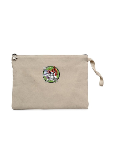 GTA Robbers Krem Clutch Astarlı Cüzdan / El Çantası Krem