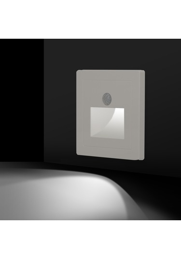 Maiyame Ac220v 6500k Beyaz Led Basamak Lambası, 4m Hareket Algılama, Ateş Güvenli Pc Malzeme, 4 Adet Paket Beyaz