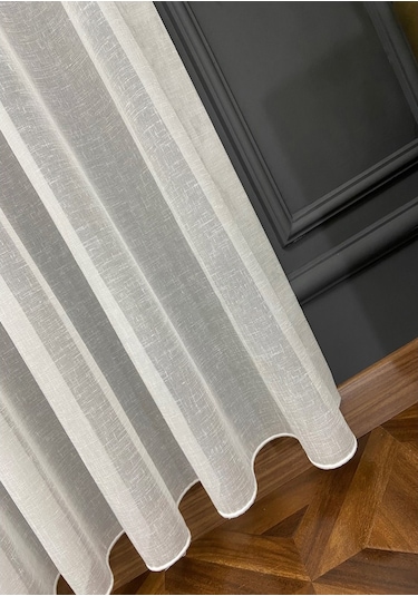 Evdepo Home Kullanıma Hazır Keten Tül Perde (540676525)