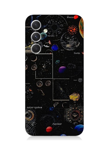 Samsung Galaxy A54 Uyumlu Uzay Haritası Desenli Silikon Kılıf