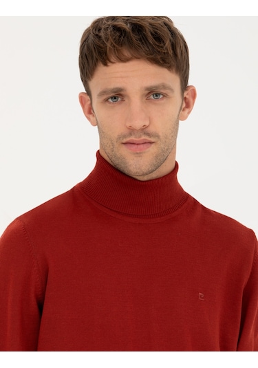 Pierre Cardin Erkek Kiremit Triko Kazak 50270052-vr031 Kiremit