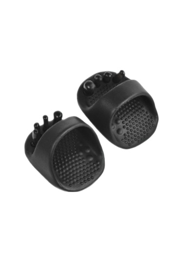 Suntek 2 Adet Akupresür Ayak Masaj Terliği Ayırıcı Ev Ofis Siyah Siyah