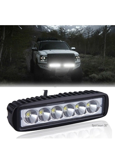 6 Led 18 W Off Road Gündüz Farı Sis Farı Yayıcı Delici Off Road