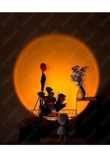 Astronot Gün Batımı Lamba Çok Renkli
