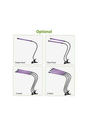 Xindoker Usb Bağlantılı Kırmızı Ve Mavi Spektrumlu 4'lü Led Bitki Büyütme Lambası, 9 Parlaklık Seviyesi Ve Zamanlayıcı Özellikli Diğer