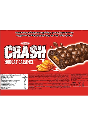 Tayaş Crash Nuga Karamelli Pirinç Patlaklı Bar Kutu 24 x 40 G