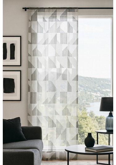 Pannello Tül Perde Gri 150x290 Gri